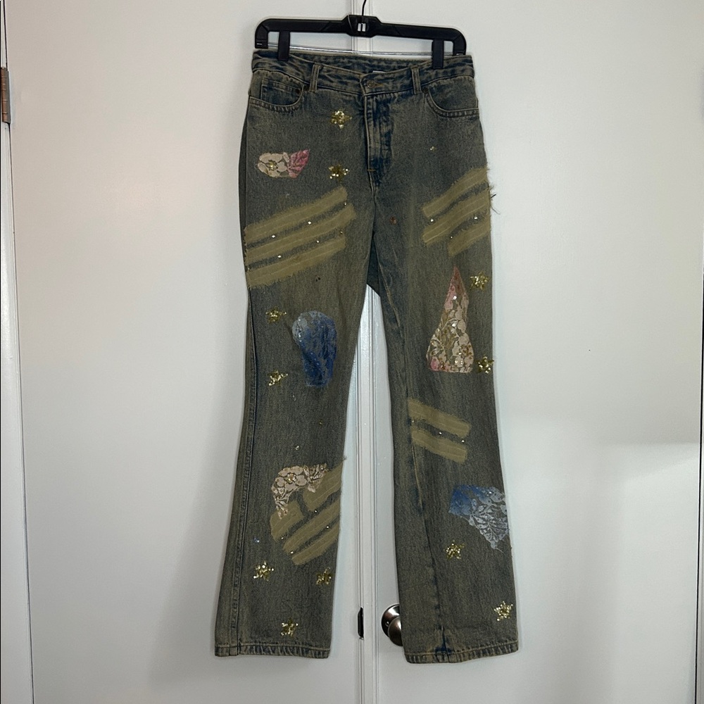 Vintage Y2K Upcycled Bohemian Jeans - Picture 2 of 9